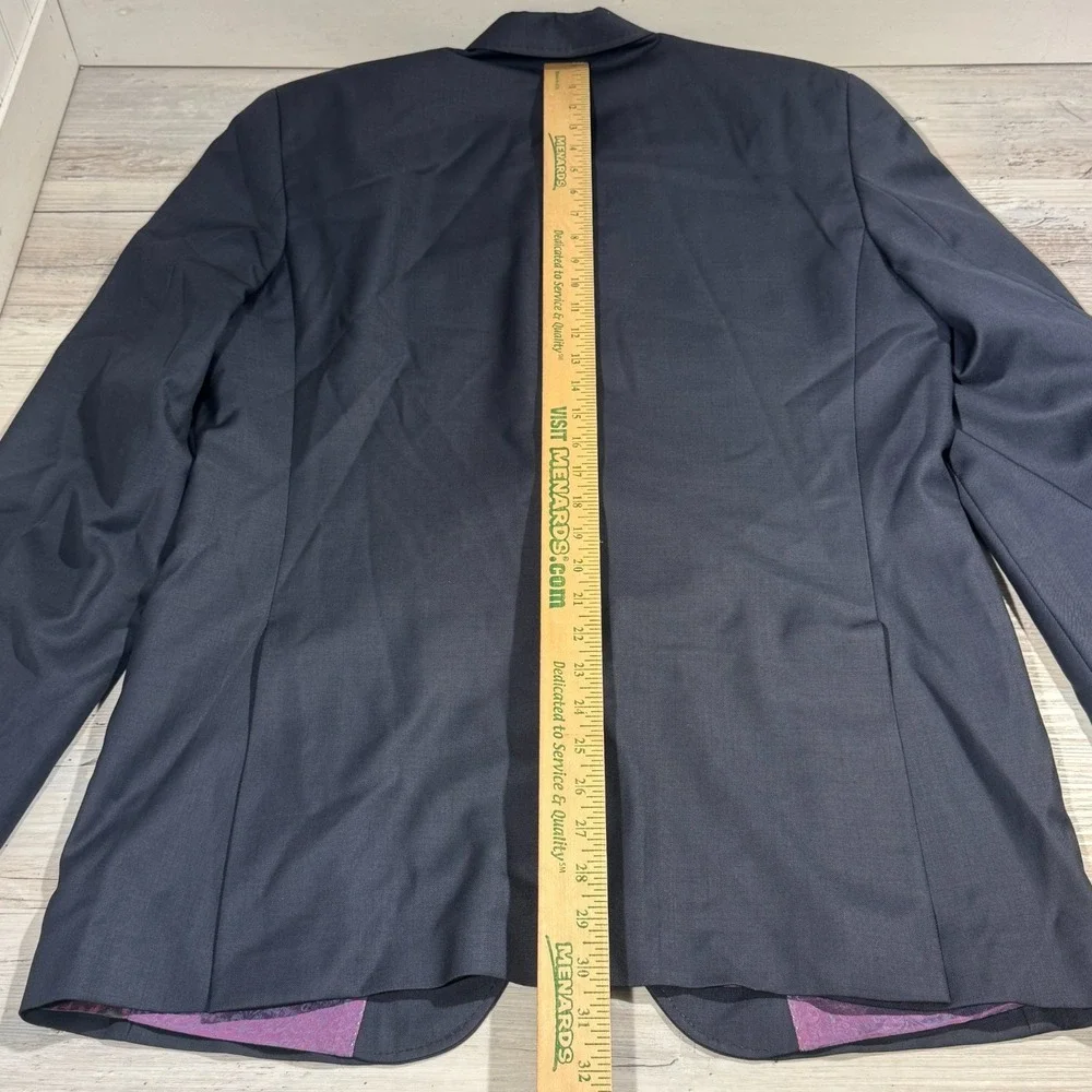 TED‎ BAKER Endurance Jones CT 100% Wool Blazer Sport Coat Jacket Navy Blue, 42L